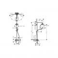 Душова система Hansgrohe Croma Select E 180 2jet Showerpipe 27258400 білий хром - Фото 1